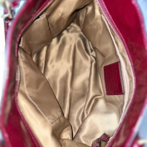 Coach Burgundy Patent Leather Tote - Picture 13 of 14